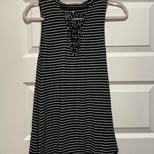 American Eagle black and white stripe tank top